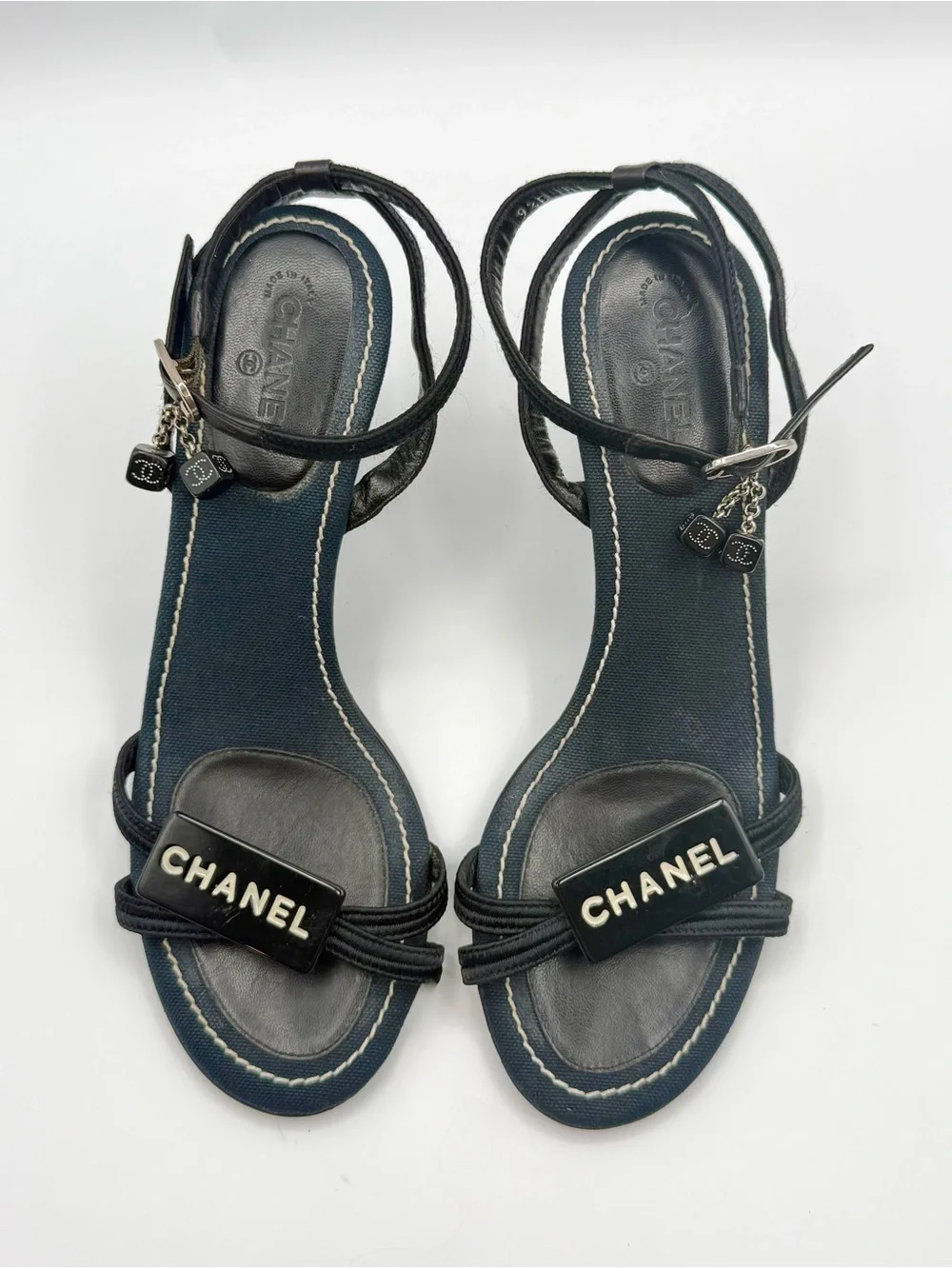 Chanel RARE Dice Ankle Strap heels size 39.5